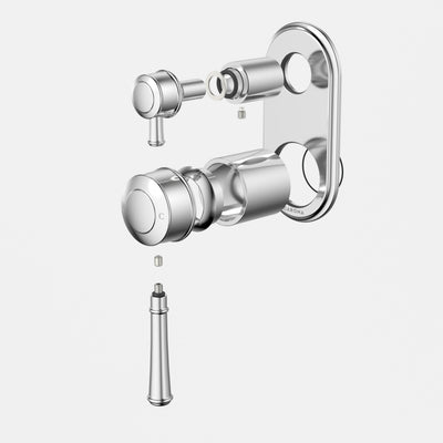 Caroma Riviere Bath/Shower Mixer with Diverter - Trim Kit, Chrome