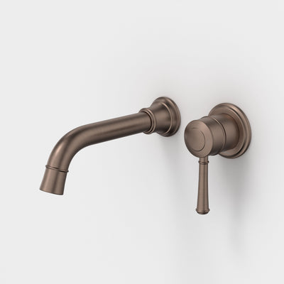 Caroma Riviere Wall Basin/Bath Mixer 175mm, Brushed Bronze