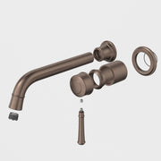 Caroma Riviere Wall Basin/Bath Outlet 210mm - Trim Kit, Brushed Bronze