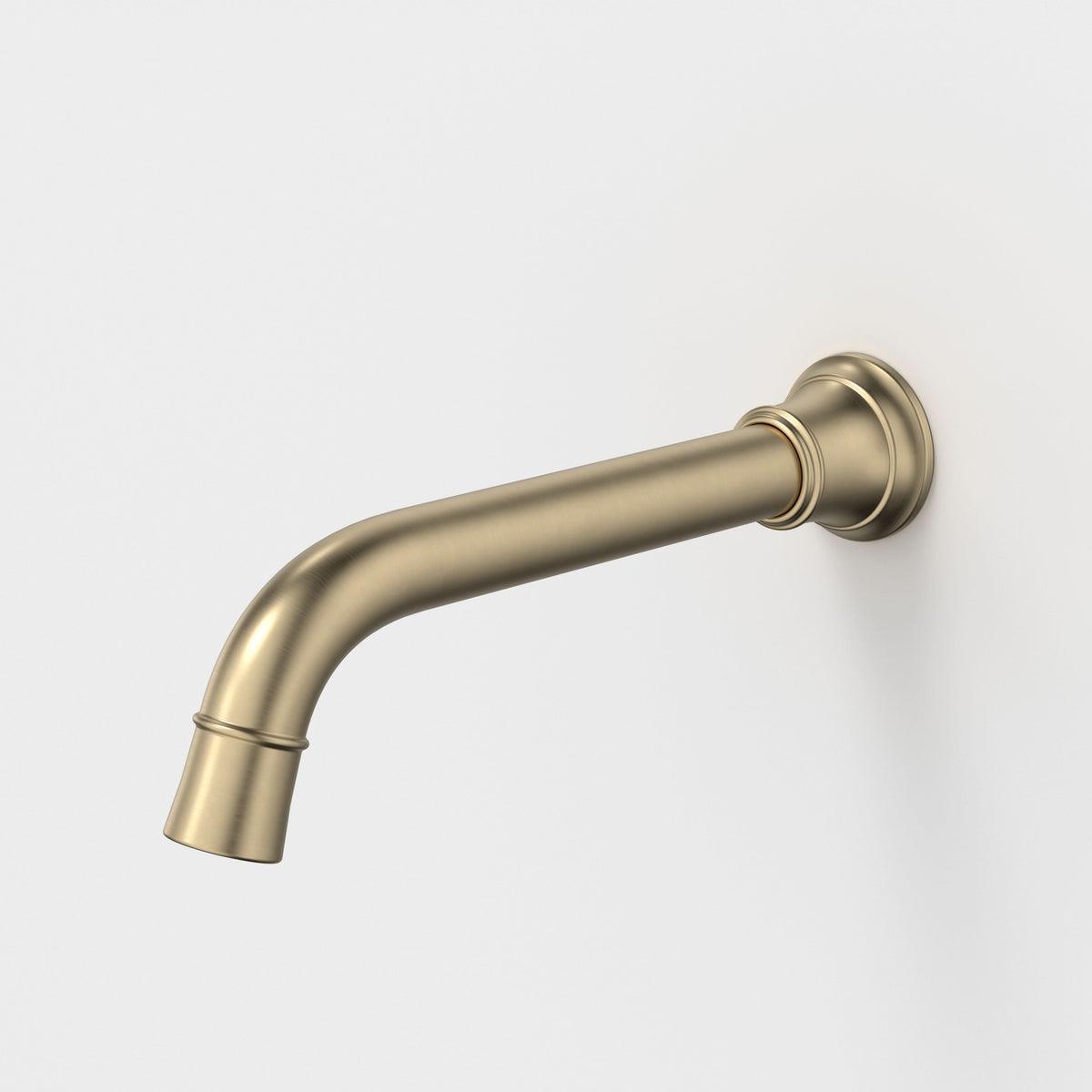 Caroma Riviere Wall Basin/Bath Outlet 210mm, Brushed Brass