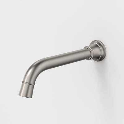 Caroma Riviere Wall Basin/Bath Outlet 210mm, Brushed Nickel