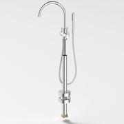 Caroma Riviere Freestanding Bath Filler with Handshower - Trim Kit, Chrome