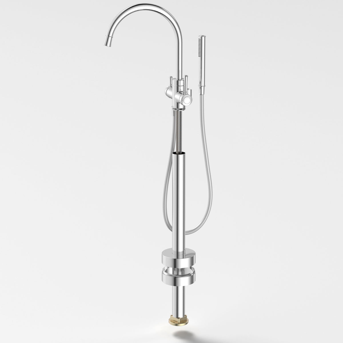 Caroma Riviere Freestanding Bath Filler with Handshower - Trim Kit, Chrome