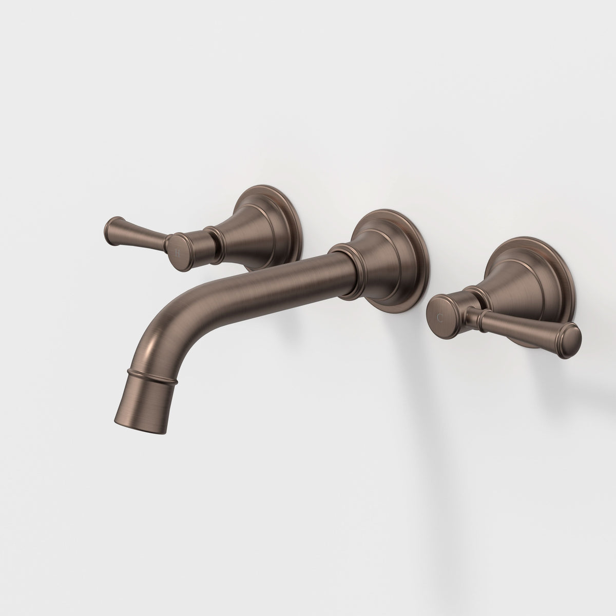 Caroma Riviere Wall Basin/Bath Set 175mm, Brushed Bronze