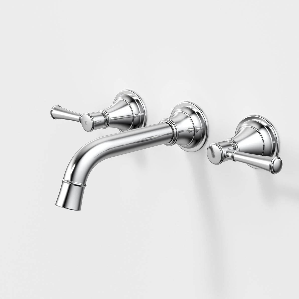 Caroma Riviere Wall Basin/Bath Set 175mm, Chrome