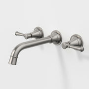 Caroma Riviere Wall Basin/Bath Set 210mm, Brushed Nickel