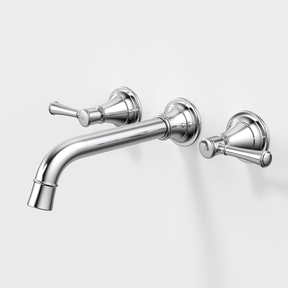 Caroma Riviere Wall Basin/Bath Set 210mm, Chrome