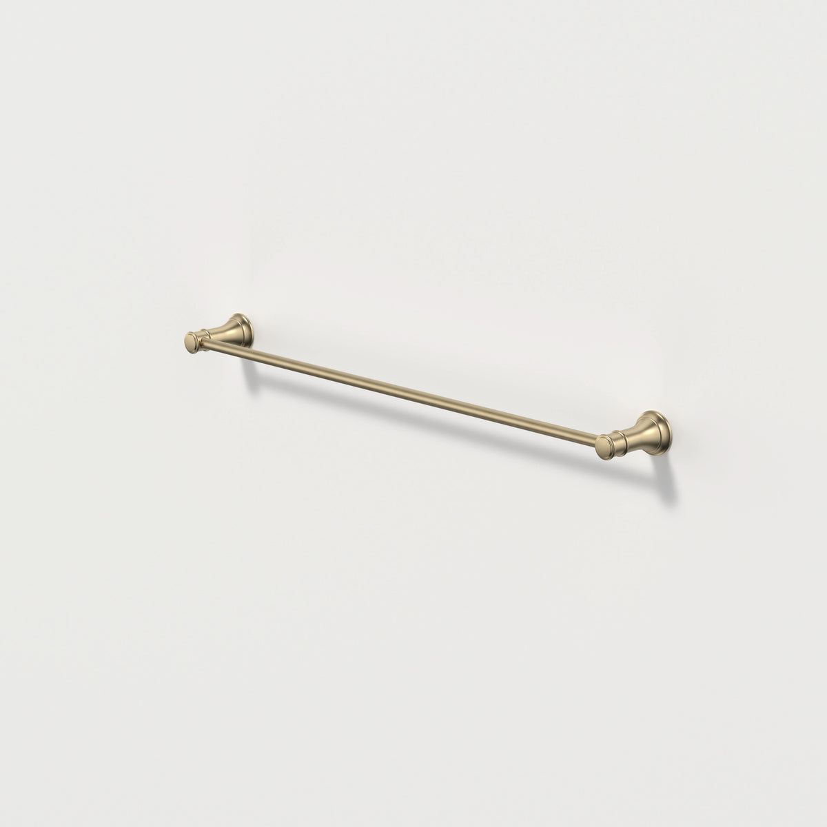 Caroma Riviere Single Towel Rail 600mm, Brushed Brass