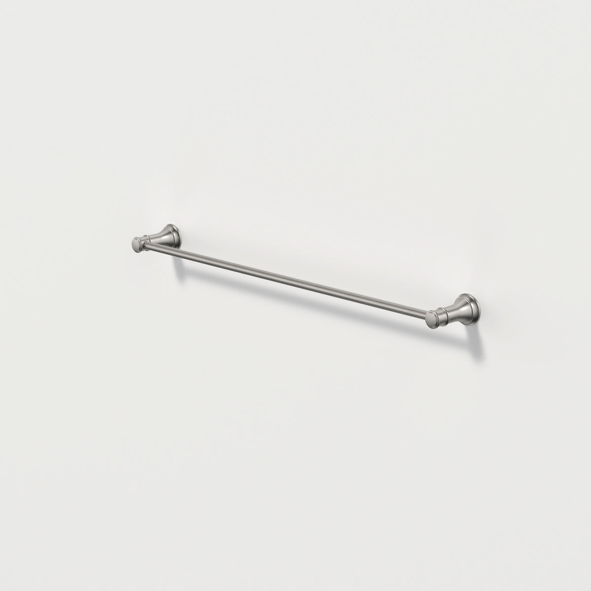 Caroma Riviere Single Towel Rail 600mm, Brushed Nickel