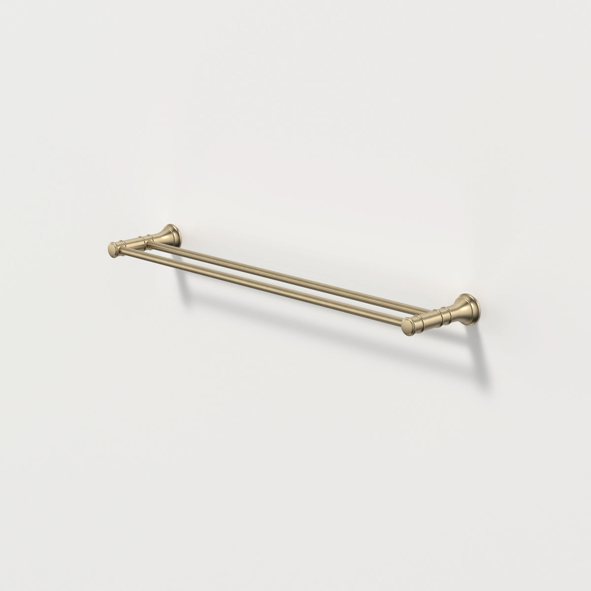 Caroma Riviere Double Towel Rail 600mm, Brushed Brass
