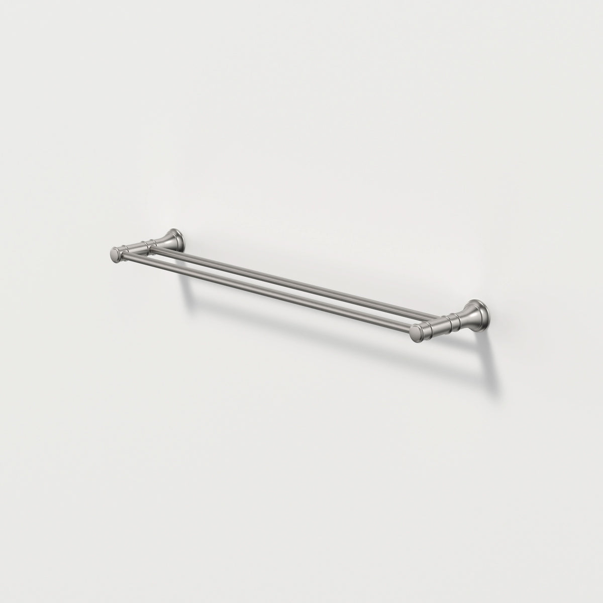 Caroma Riviere Double Towel Rail 600mm, Brushed Nickel