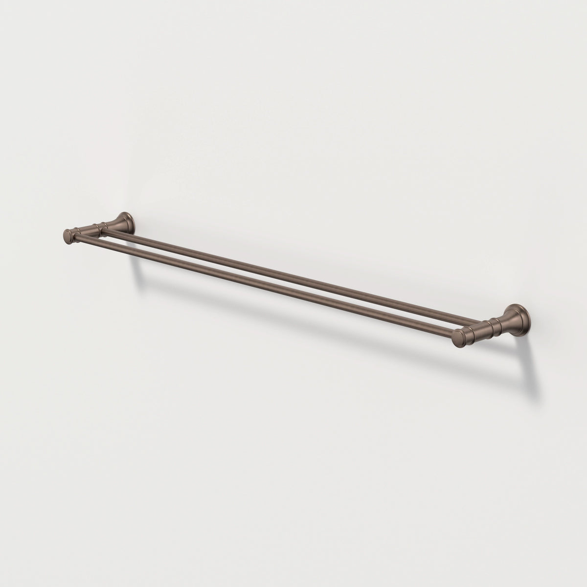 Caroma Riviere Double Towel Rail 800mm, Brushed Bronze