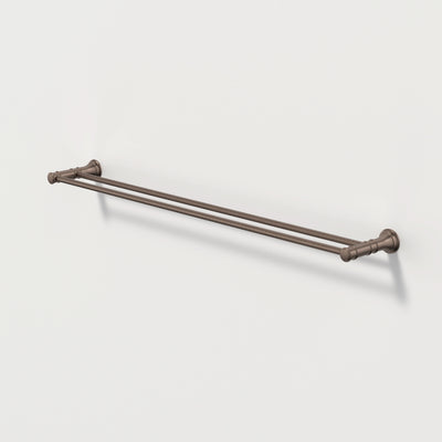 Caroma Riviere Double Towel Rail 800mm, Brushed Bronze