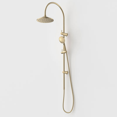 Caroma Riviere Rail Shower with Overhead, Brushed Brass