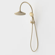 Caroma Riviere Compact Twin Shower, Brushed Brass