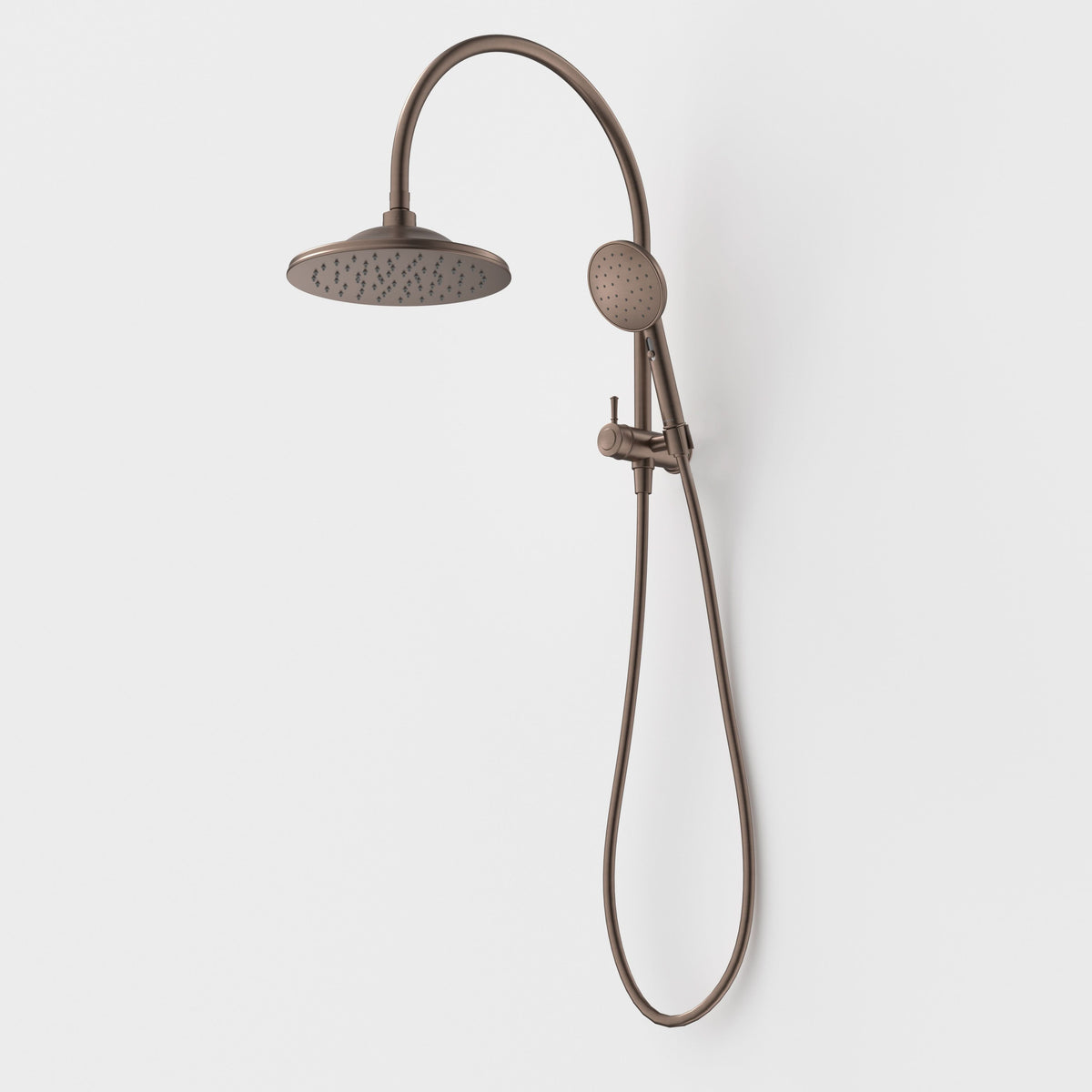 Caroma Riviere Compact Twin Shower, Brushed Bronze