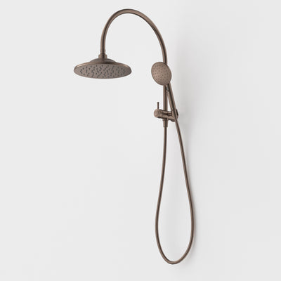 Caroma Riviere Compact Twin Shower, Brushed Bronze