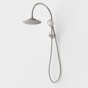 Caroma Riviere Compact Twin Shower, Brushed Nickel
