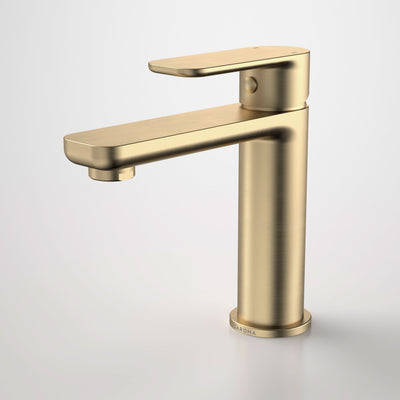 Caroma Luna Basin Mixer - Lead Free, Brushed Brass