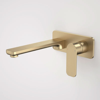 Caroma Luna Wall Basin/Bath Mixer - Lead Free, Brushed Brass