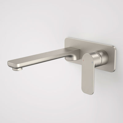 Caroma Luna Wall Basin/Bath Mixer - Lead Free, Brushed Nickel