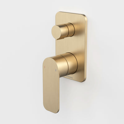 Caroma Luna II EasySwitch Bath/Shower Mixer with Diverter (Complete kit), Brushed Brass