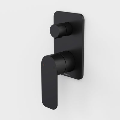 Caroma Luna II EasySwitch Bath/Shower Mixer with Diverter (Complete kit), Satin Black