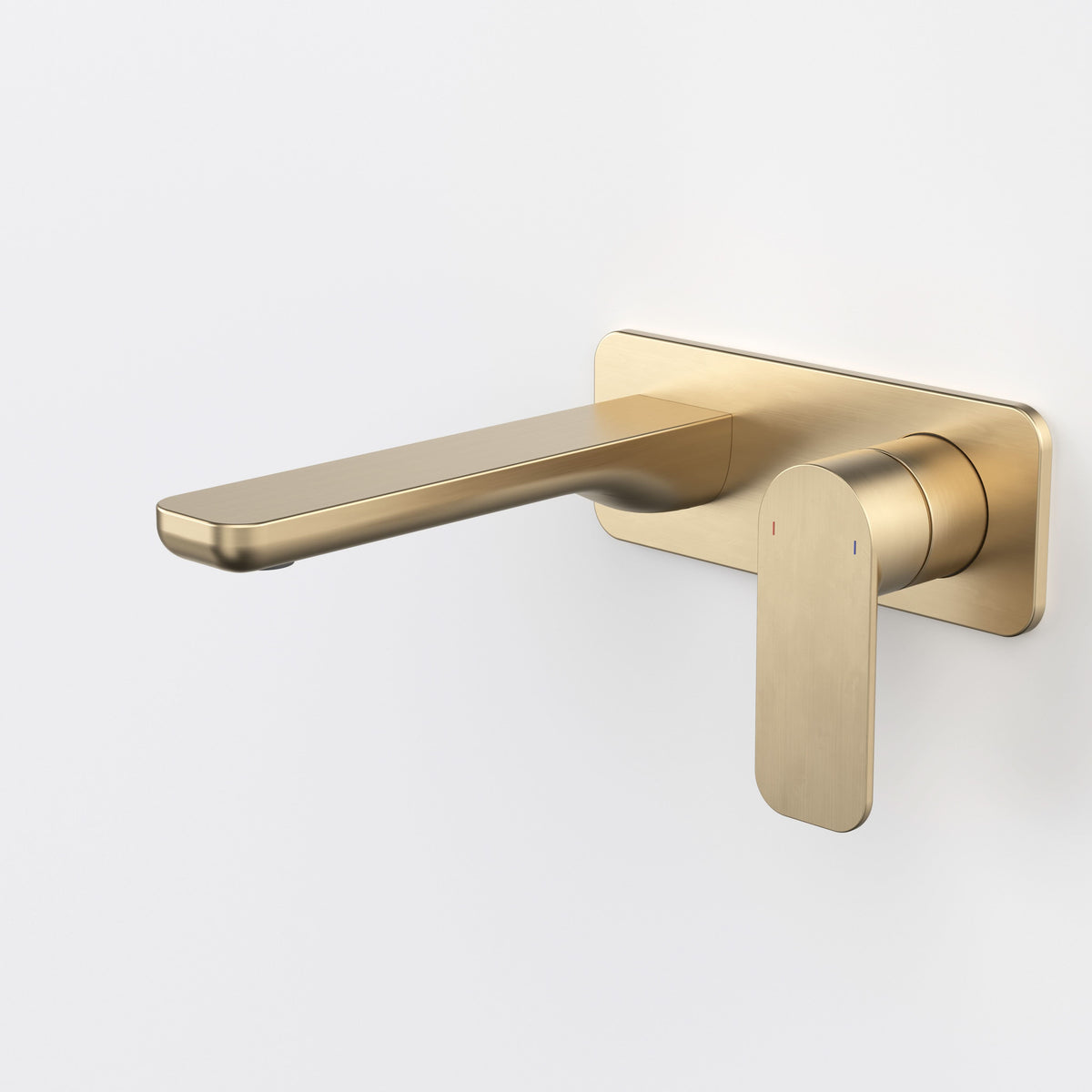 Caroma Luna II EasySwitch Wall Basin/Bath Mixer 180mm (Complete kit) - Coming March 2026, Brushed Brass