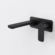 Caroma Luna II EasySwitch Wall Basin/Bath Mixer 180mm (Complete kit) - Coming March 2026, Satin Black