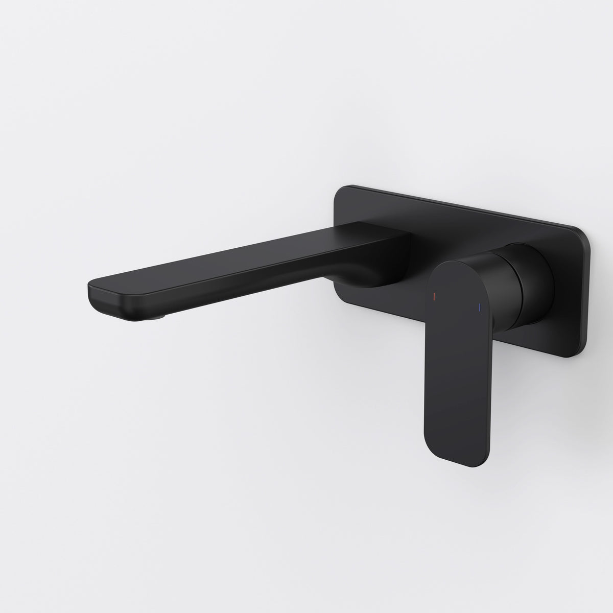 Caroma Luna II EasySwitch Wall Basin/Bath Mixer 180mm (Complete kit) - Coming March 2026, Satin Black