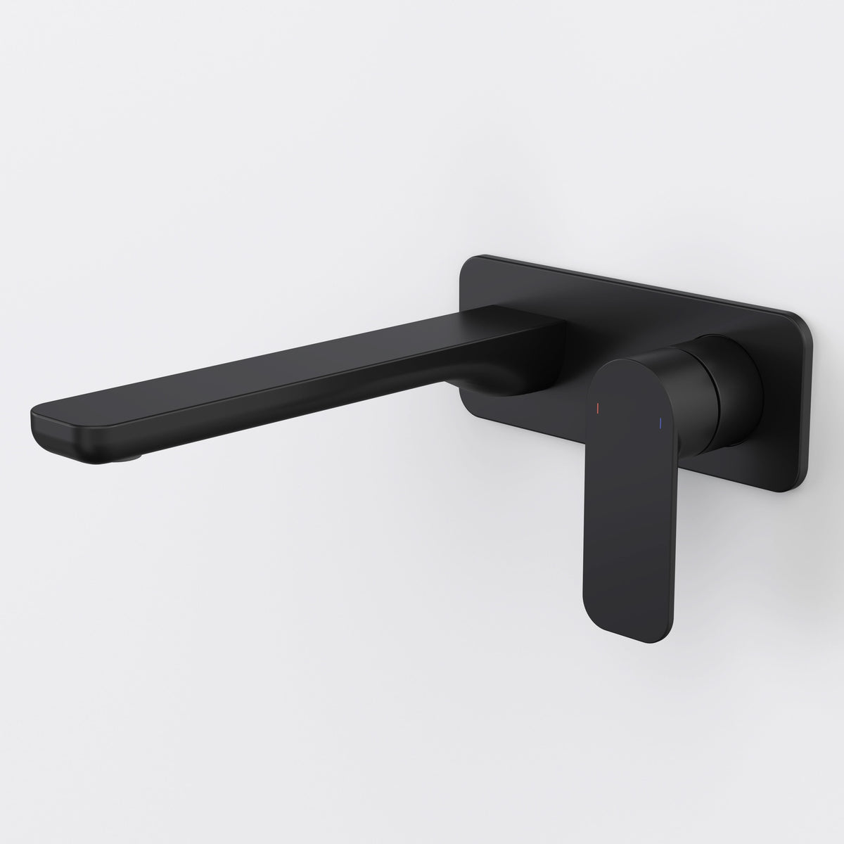 Caroma Luna II EasySwitch Wall Basin/Bath Mixer 220mm (Complete kit), Satin Black