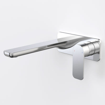 Caroma Luna II EasySwitch Wall Basin/Bath Mixer 220mm (Complete kit), Chrome