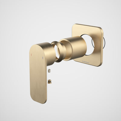 Caroma Luna II EasySwitch Bath/Shower Mixer - Trim Kit (In wall body not included), Brushed Brass