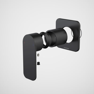 Caroma Luna II EasySwitch Bath/Shower Mixer - Trim Kit (In wall body not included), Satin Black