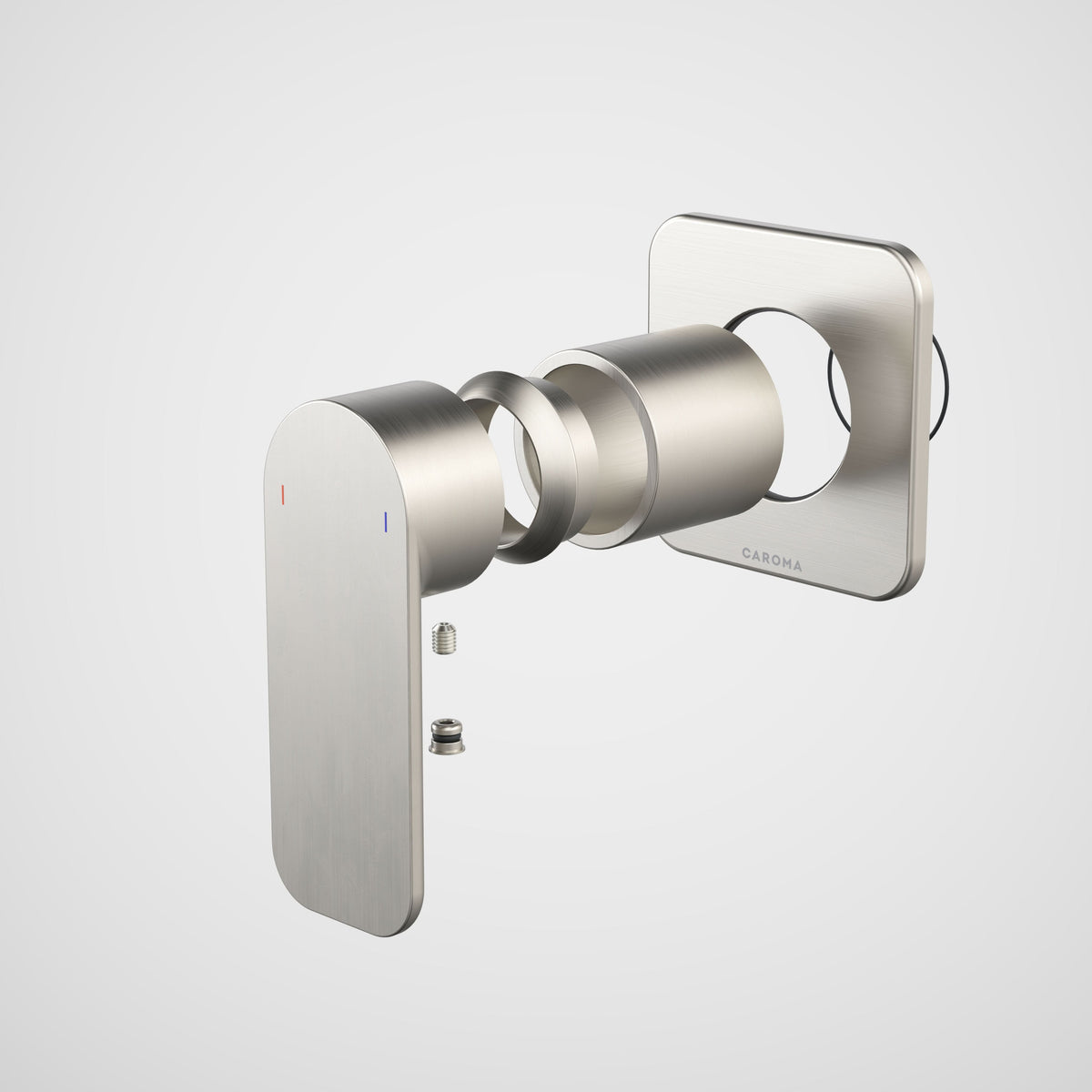 Caroma Luna II EasySwitch Bath/Shower Mixer - Trim Kit (In wall body not included), Brushed Nickel