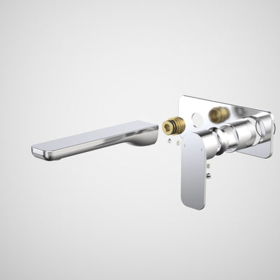 Caroma Luna II Wall Basin/Bath Mixer 180mm - Trim Kit (In wall body not included), Chrome