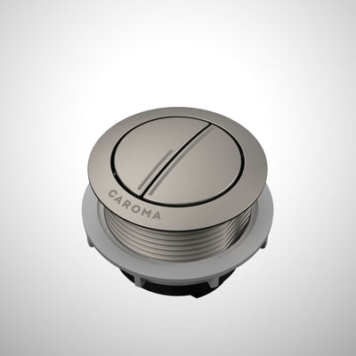Caroma Bezel/Button Round Metal, Brushed Nickel