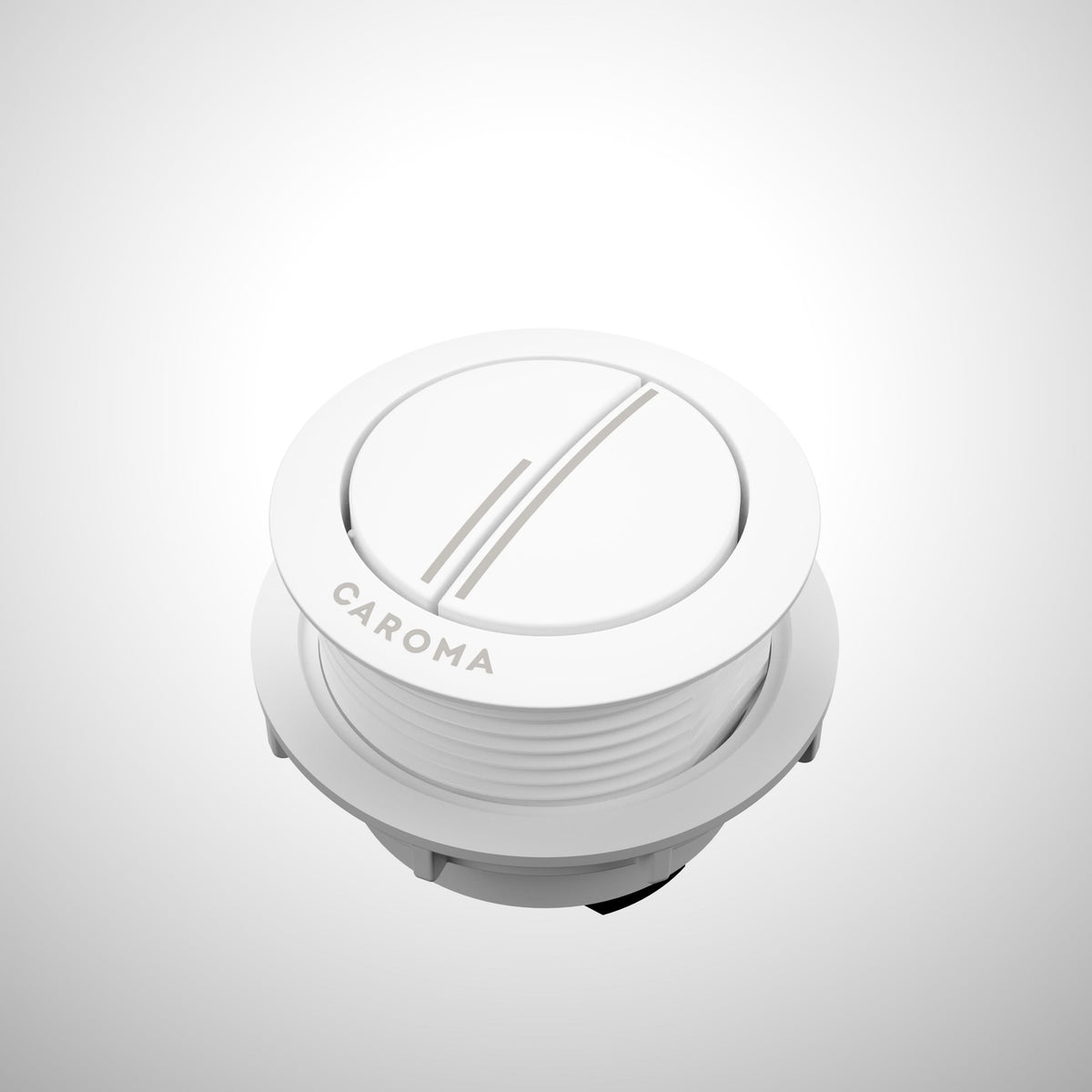 Caroma Bezel/Button Round Metal, Matte White