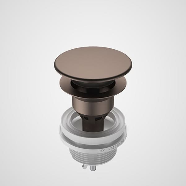 Caroma Basin Dome Pop Up Waste Long, Brushed Bronze