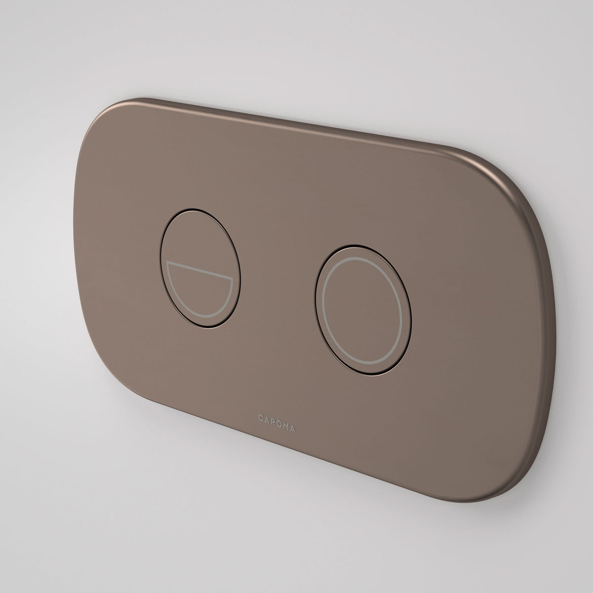 Caroma Contura II Invisi Series II Round DC Dual Flush Button Panel, Brushed Bronze