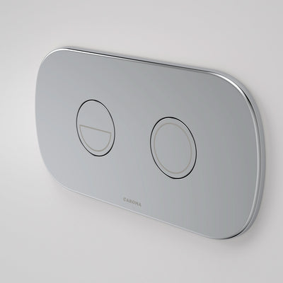 Caroma Contura II Invisi Series II Round DC Dual Flush Button Panel, Chrome