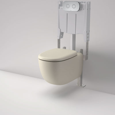 Caroma Contura II Cleanflush Wall Hung Invisi Series II Suite GermGard, Matte Clay