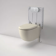 Caroma Contura II Cleanflush Wall Hung Invisi Series II Suite Under Counter, Matte Clay
