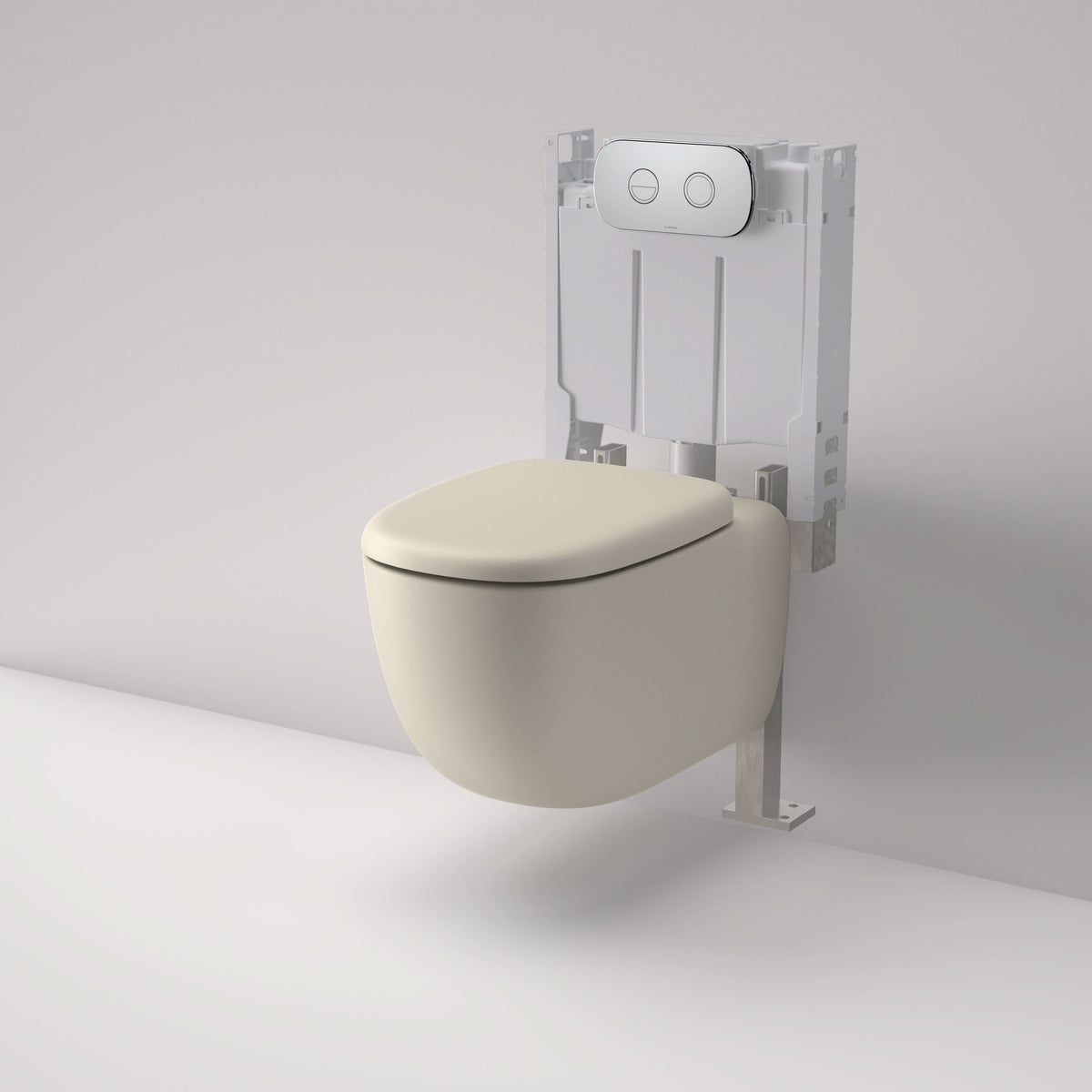 Caroma Contura II Cleanflush Wall Hung Invisi Series II Suite Under Counter, Matte Clay