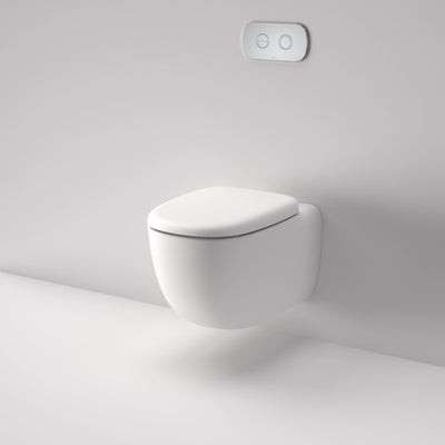 Caroma Contura II Cleanflush Wall Hung Invisi Series II Suite GermGard Structural Brick Wall, Matte White