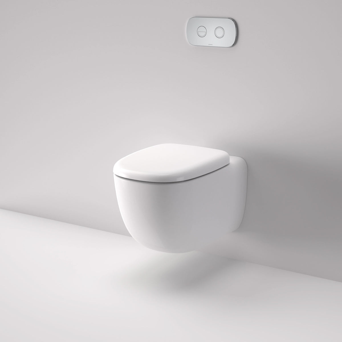 Caroma Contura II Cleanflush Wall Hung Invisi Series II Suite GermGard Structural Brick Wall, White
