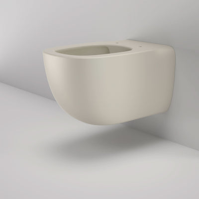 Caroma Contura II Cleanflush Wall Hung BI 4S Pan GermGard, Matte Clay