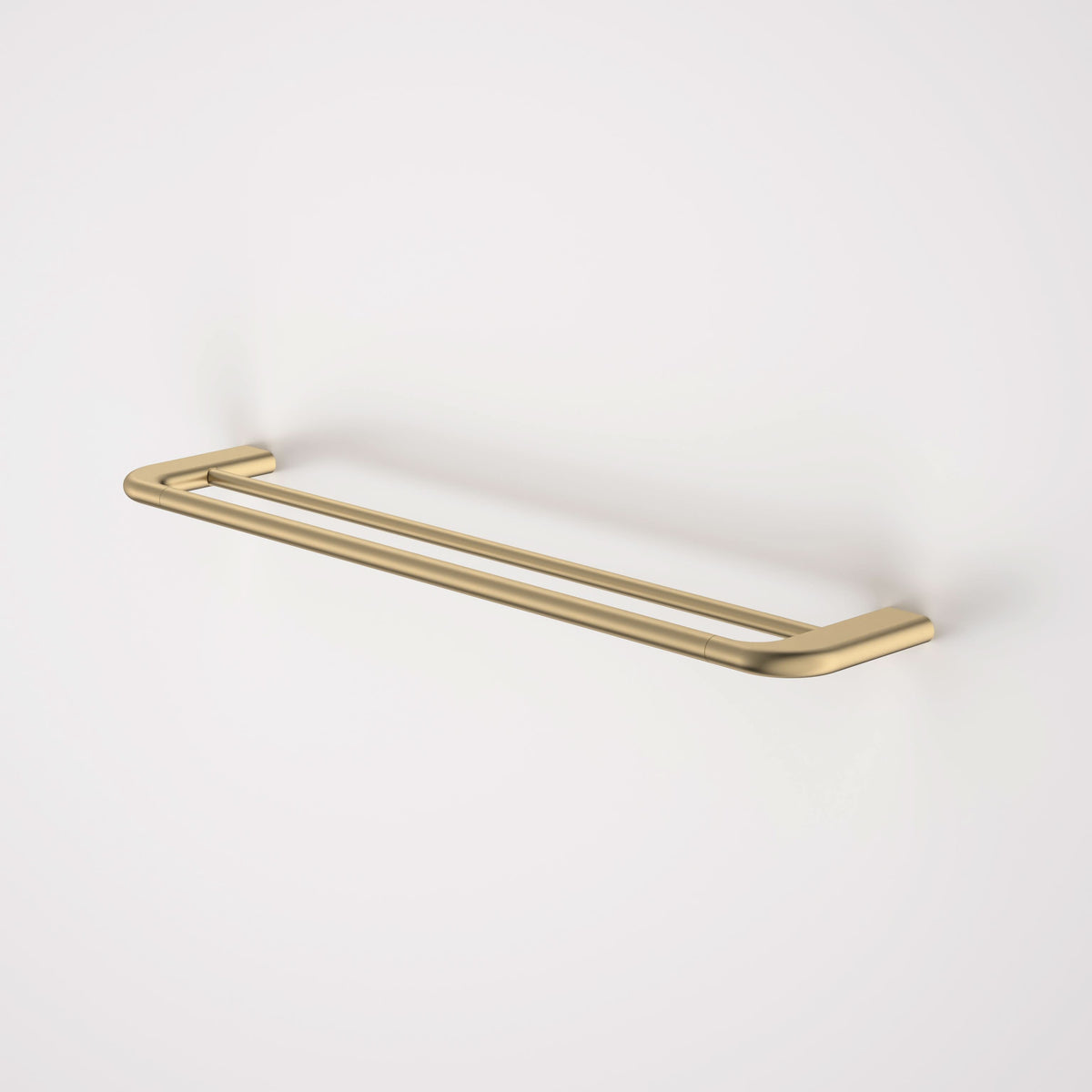 Caroma Contura II 620mm Double Towel Rail, Brushed Brass