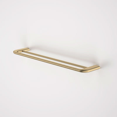 Caroma Contura II 620mm Double Towel Rail, Brushed Brass