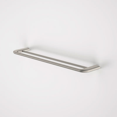 Caroma Contura II 620mm Double Towel Rail, Brushed Nickel